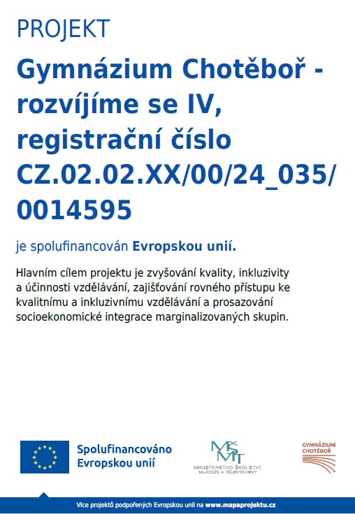 Gymnázium Chotěboř - rozvíjíme se IV